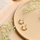 Handcrafted Brass Multicolored Bead Earring