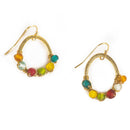 Handcrafted Brass Multicolored Bead Earring