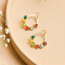 Handcrafted Brass Multicolored Bead Earring