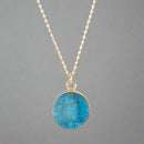 Handcrafted Brass Blue Bead Neckpiece