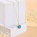 Handcrafted Brass Blue Bead Neckpiece