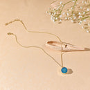 Handcrafted Brass Blue Bead Neckpiece