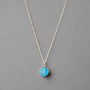 Handcrafted Brass Blue Bead Neckpiece