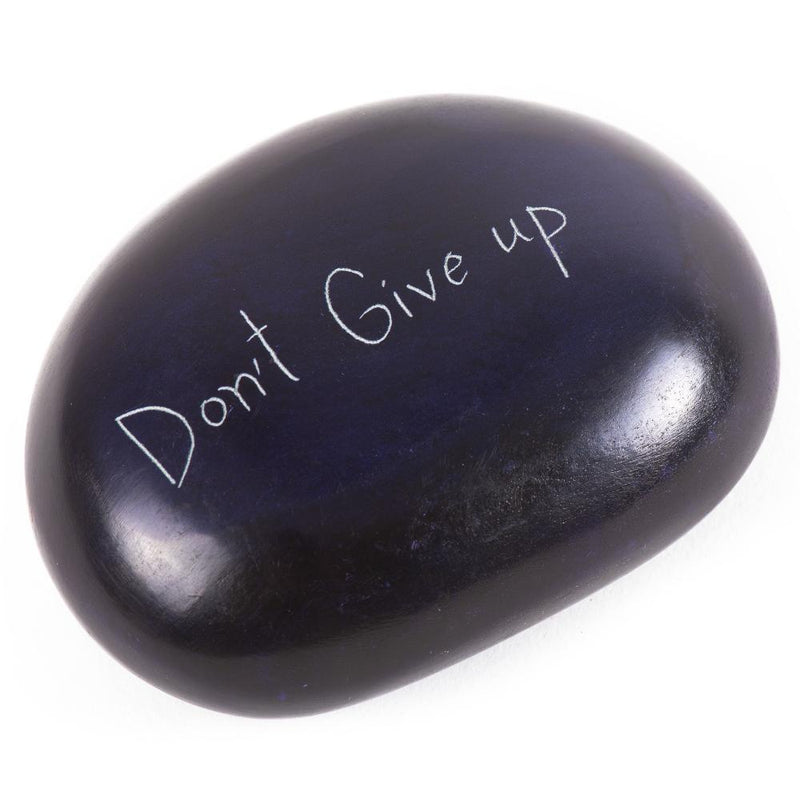 Don't Give Up Stone Engraved Pebble