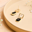 Handcrafted Brass Earring with Glass Beads