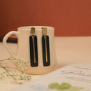 Handcrafted Brass Black Earring