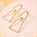 Handcrafted Two Layer Rectangle Earring