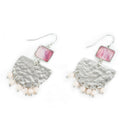 Handcrafted Pink Stone Earring