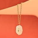 Handcrafted Brass White Stone Neckpiece