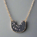 Handcrafted Brass U Shape Textured Neckpiece