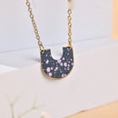 Handcrafted Brass U Shape Textured Neckpiece