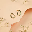 Handcrafted Brass Earring Abstract Shape