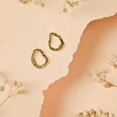 Handcrafted Brass Earring Abstract Shape