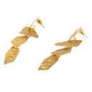 Handcrafted Brass Textured Stud Earring