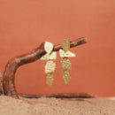 Handcrafted Brass Textured Stud Earring