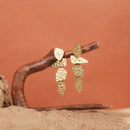 Handcrafted Brass Textured Stud Earring