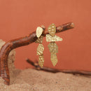 Handcrafted Brass Textured Stud Earring