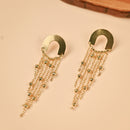 Handcrafted Brass Hanging Stud Earring