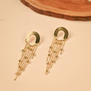 Handcrafted Brass Hanging Stud Earring