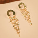 Handcrafted Brass Hanging Stud Earring