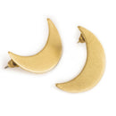 Handcrafted Brass Moon Shape Stud Earring