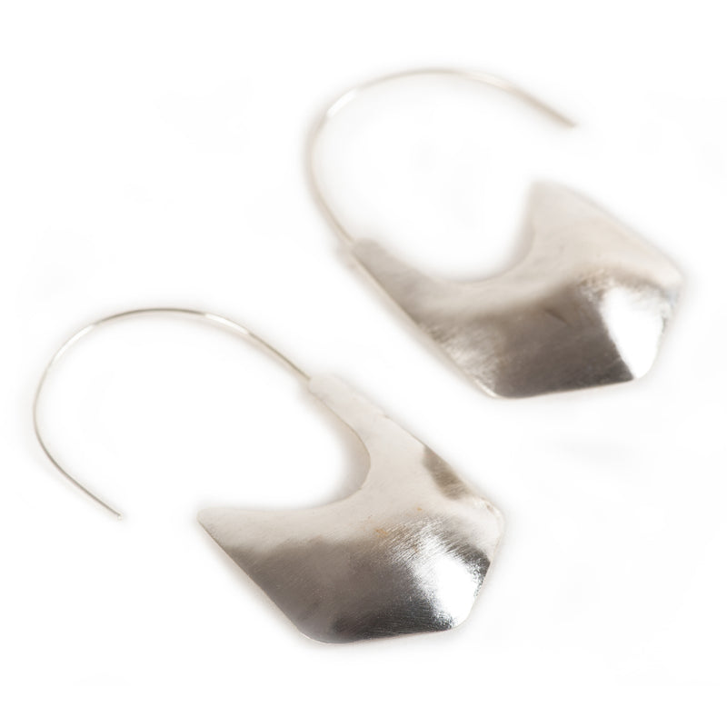 Handcrafted Silver Geometric Design Earring