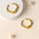 Handcrafted Brass Twisted Stud Earring