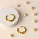 Handcrafted Brass Twisted Stud Earring