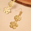 Handcrafted Brass Double Flower Earring