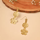 Handcrafted Brass Double Flower Earring