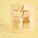 Handcrafted Brass Geometric Design Stud Earring