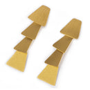 Handcrafted Brass Geometric Design Stud Earring