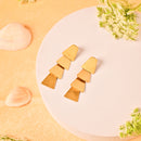 Handcrafted Brass Geometric Design Stud Earring