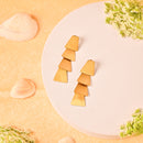 Handcrafted Brass Geometric Design Stud Earring