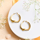 Handcrafted Brass Single Twisted Hoop Earring