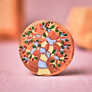 Handcrafted Brass Pill Box Gond Art- Tree Of Life Design