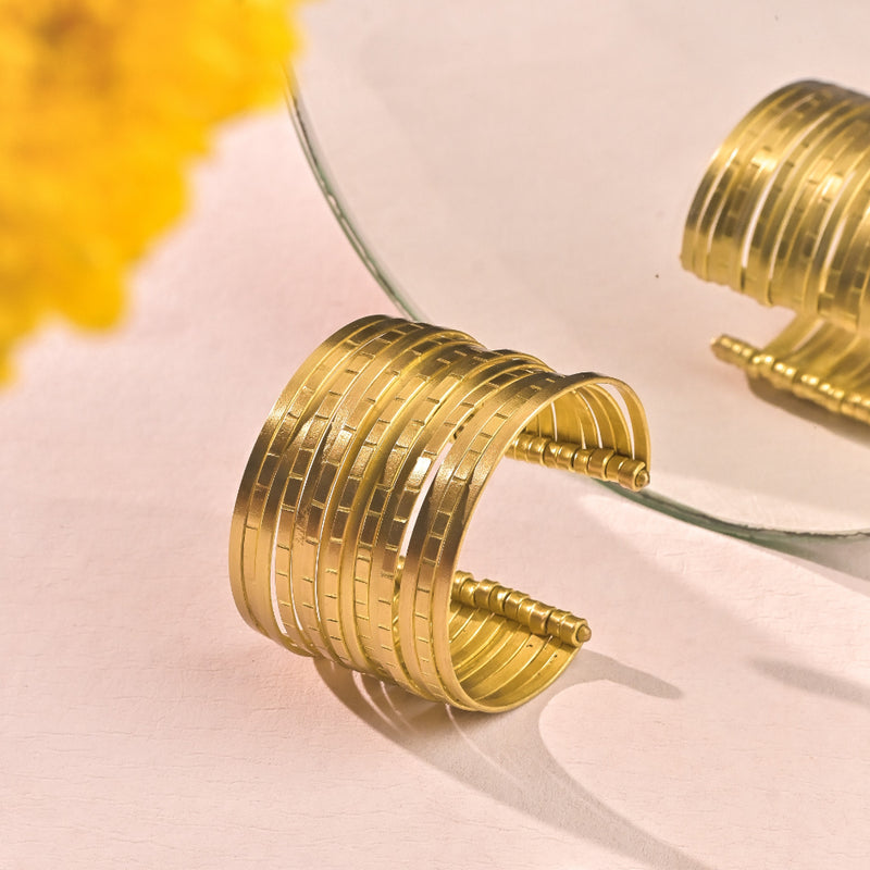 Textured Brass Adjustable Handcuff