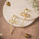 Handmade Abstract Looped Brass Earrings – Modern Minimal Statement Jewelry