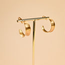 Handcrafted Brass Hoop Stud Earring