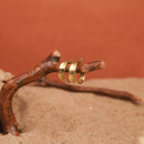 Handcrafted Brass Hoop Stud Earring