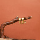 Handcrafted Brass Hoop Stud Earring