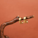 Handcrafted Brass Hoop Stud Earring