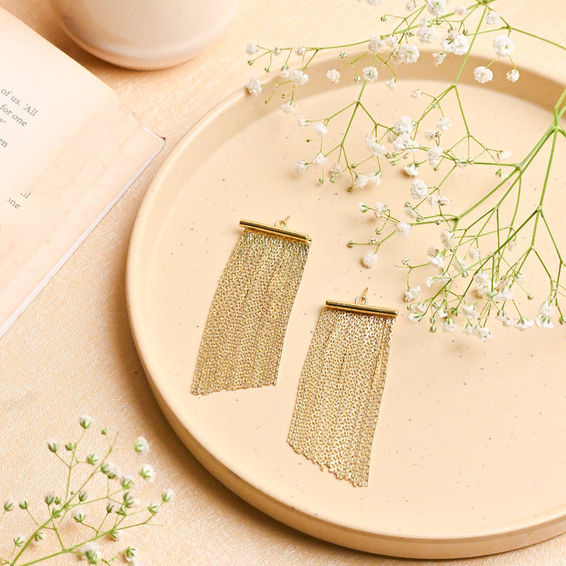 Handcrafted Brass Stud Party Earring