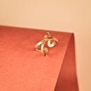 Handcrafted Brass Crossover Finger Ring