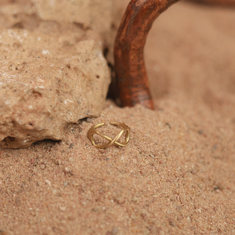Handcrafted Brass Infinity Design Finger Ring