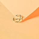 Handcrafted Brass Infinity Design Finger Ring- Silver