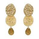 Wave Pattern Handcrafted Brass Textured Earring