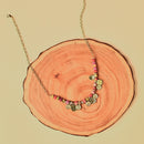 Handcrafted Brass Fabric Beads Necklace