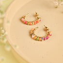 Handcrafted Brass Fabric Hoop Earring