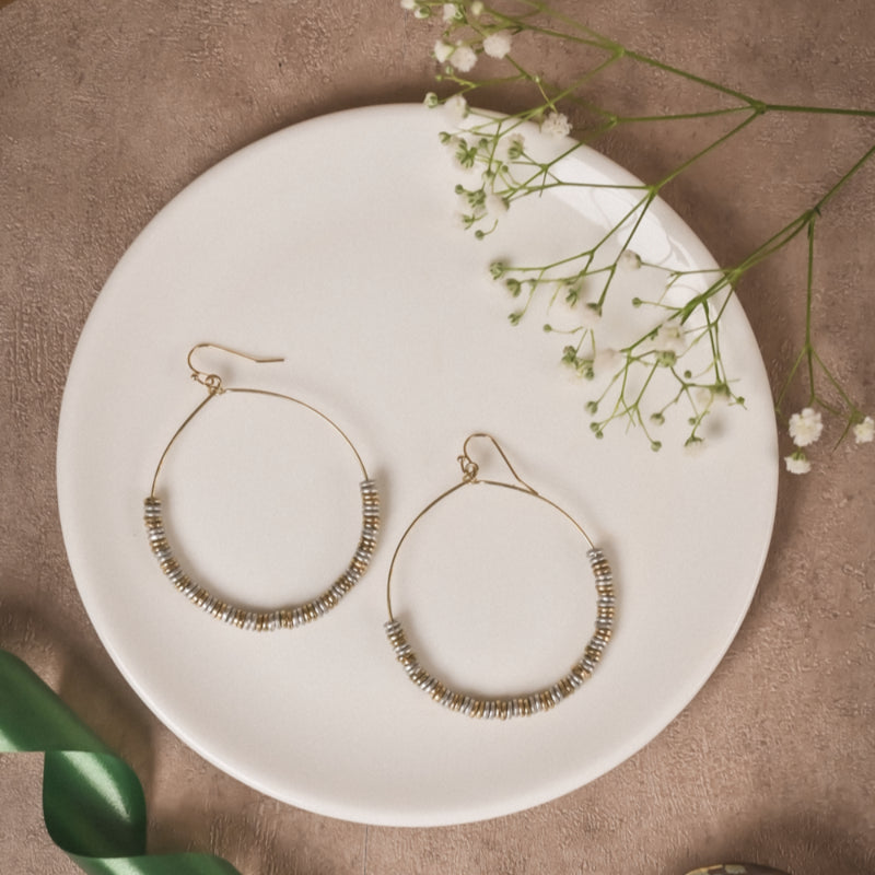 Handmade Minimal Brass Hoop Earrings – Contemporary Everyday Hoops